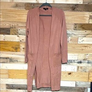 Main Strip size Large Apricot Color Open Front Soft & Stretchy Cardigan Sweater